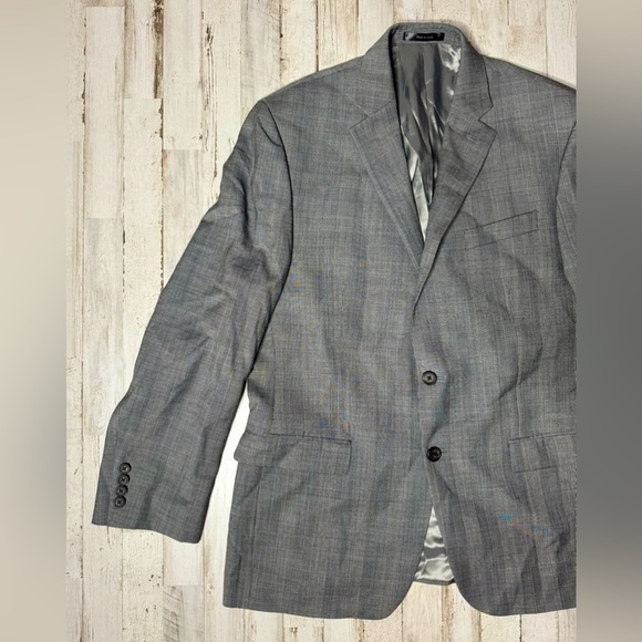 Lauren Ralph Lauren Blazer Jacket Men's 42R Gray Classic Checked - Picture 3 of 10
